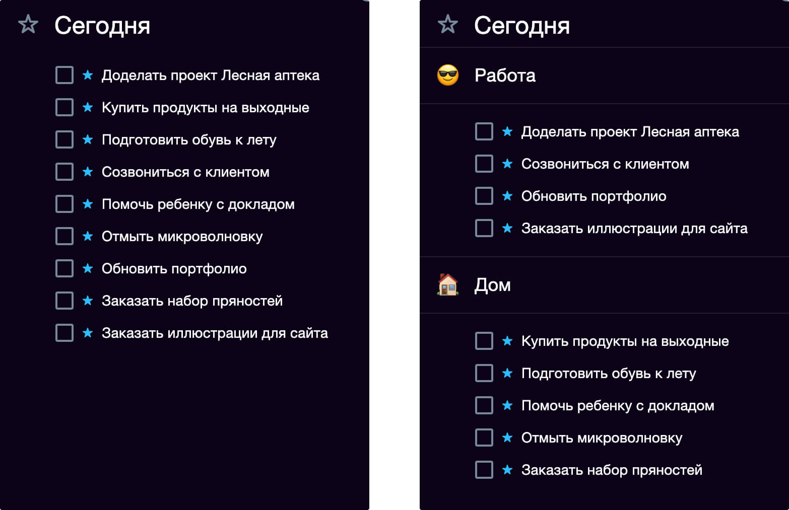 Реализация принципа «разделения сфер» с помощью проектов