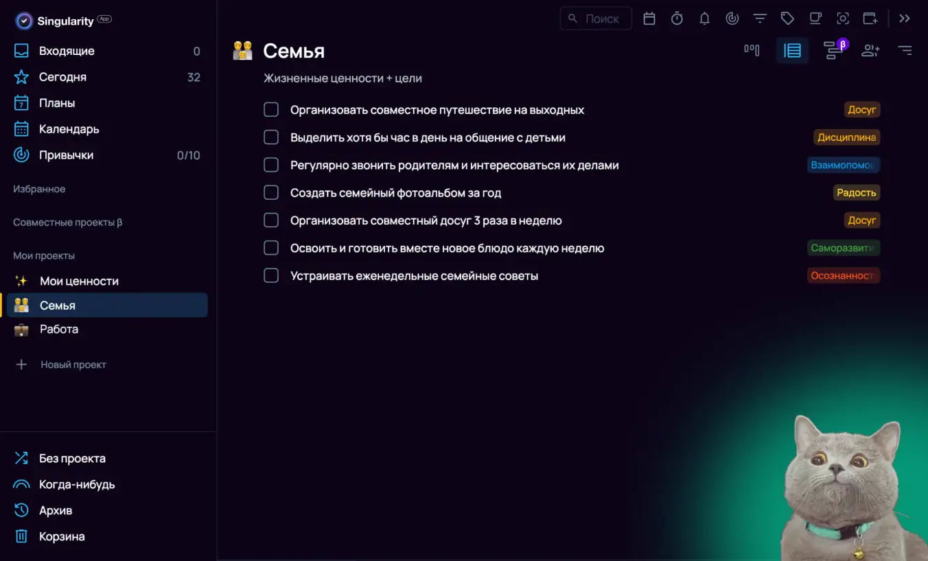 Проект в SingularityApp