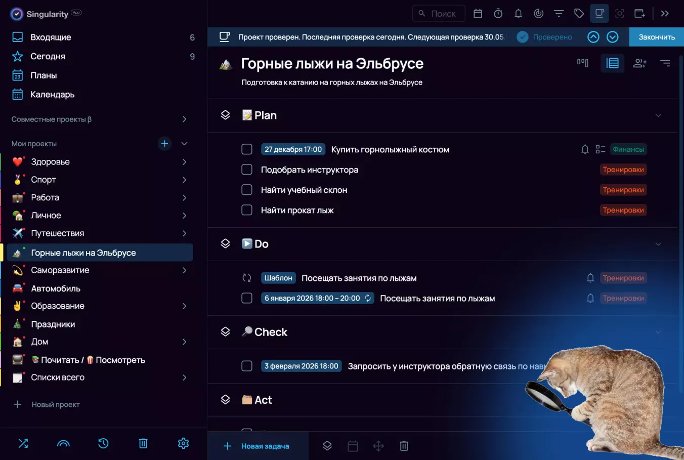 Цикл Деминга: режим проверки в SingularityApp
