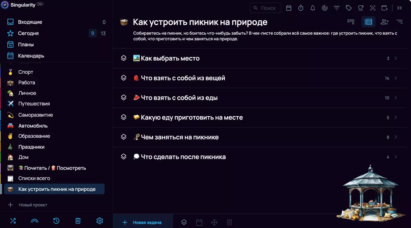Пикник на природе: чек-лист