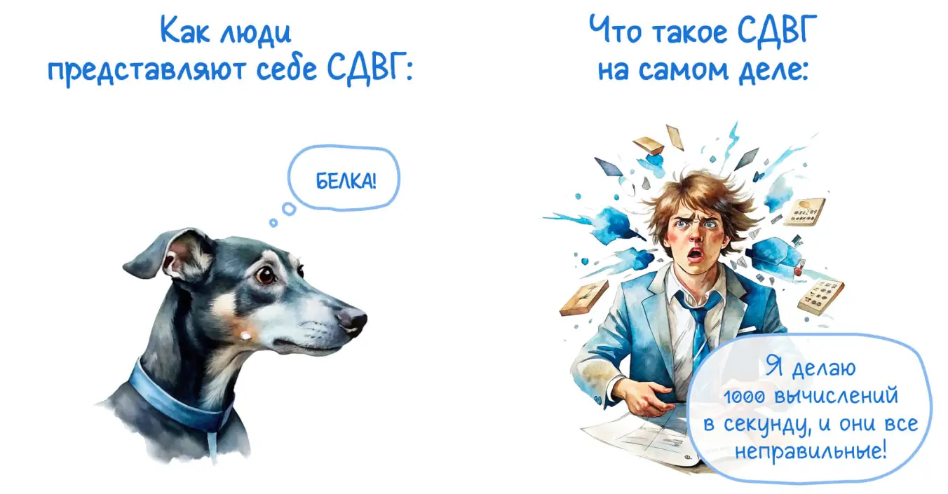 Мем про СДВГ: стереотип vs реальность синдрома