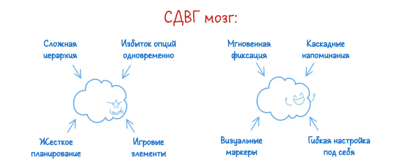Функции планировщиков при СДВГ: что помогает и что мешает