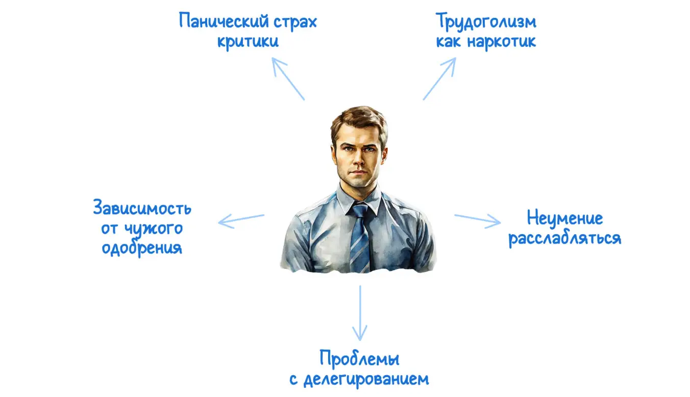 Признаки синдрома отличника у взрослых.