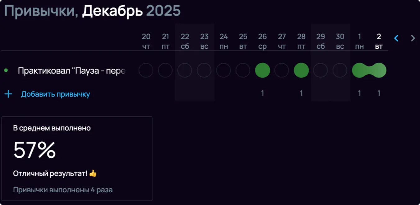 Трекер привычек в SingularityApp для развития soft skills