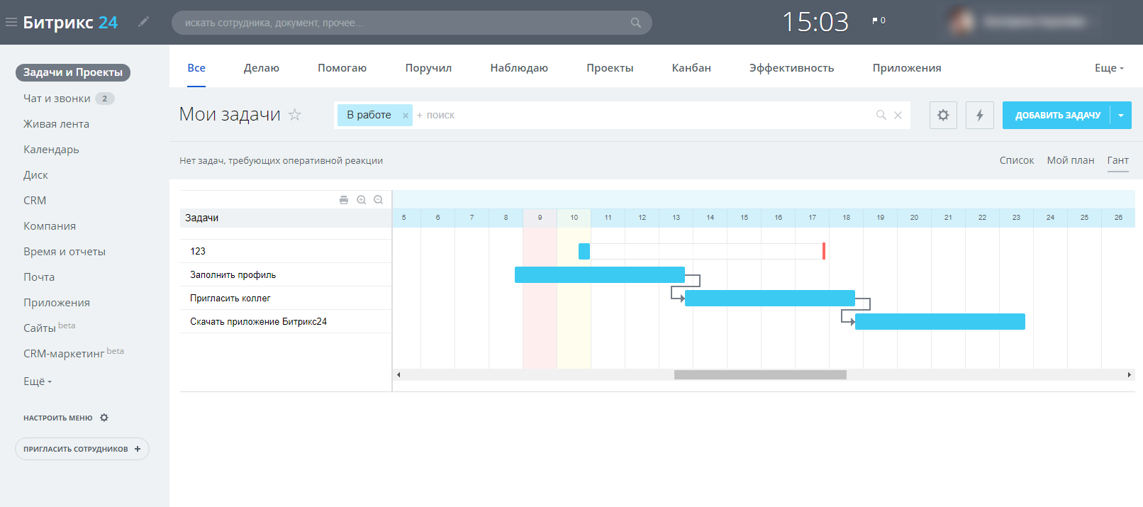 Диаграмма ганта в битрикс 24